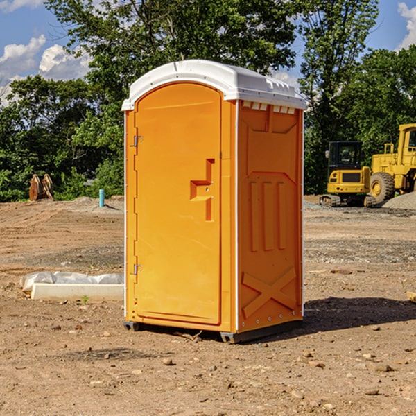 how often are the portable restrooms cleaned and serviced during a rental period in Sinclair Wyoming